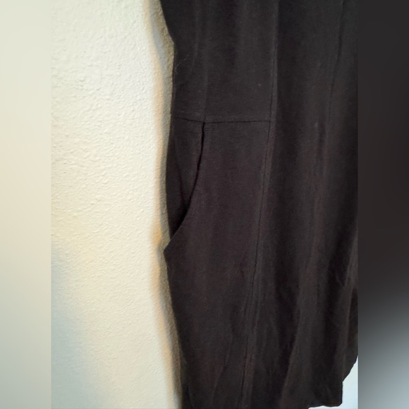NEW J Jill Shift Tank Dress Pockets Black Size XL Petite Modal Cotton NWT - Picture 3 of 9